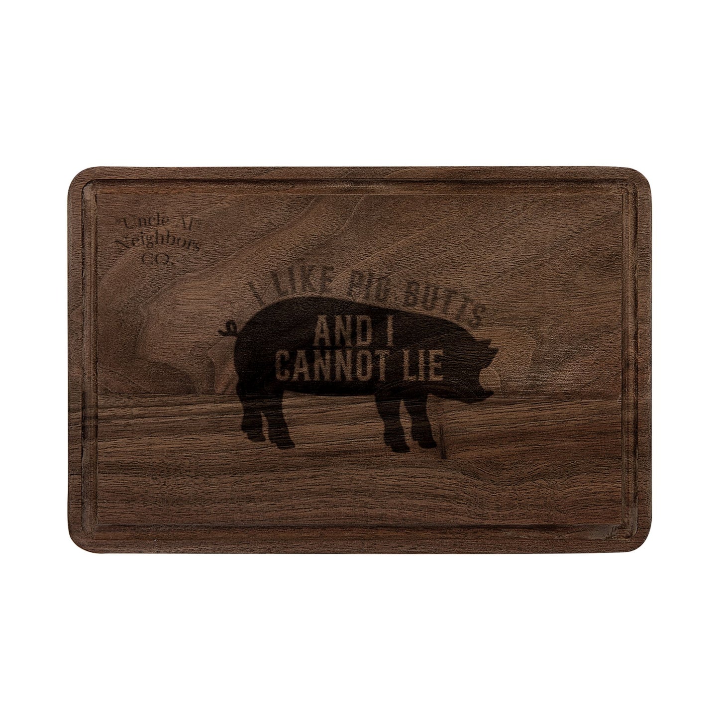 Engraved Cutting Board – "I Like Big Butts and I Cannot Lie" Pig Design by Printify