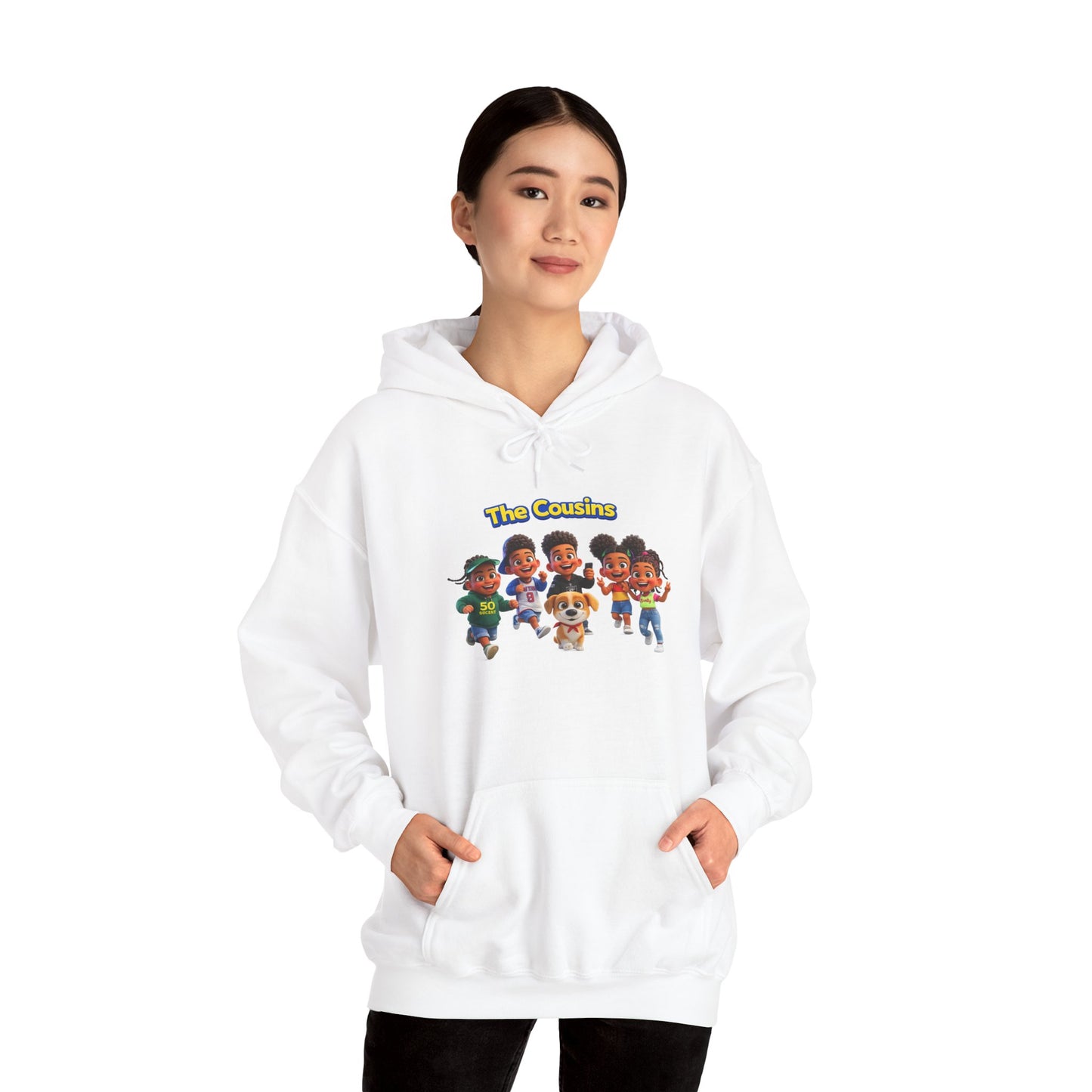 The Cousins Cartoon Crew Hoodie — Cute Family Graphic Pullover by Printify