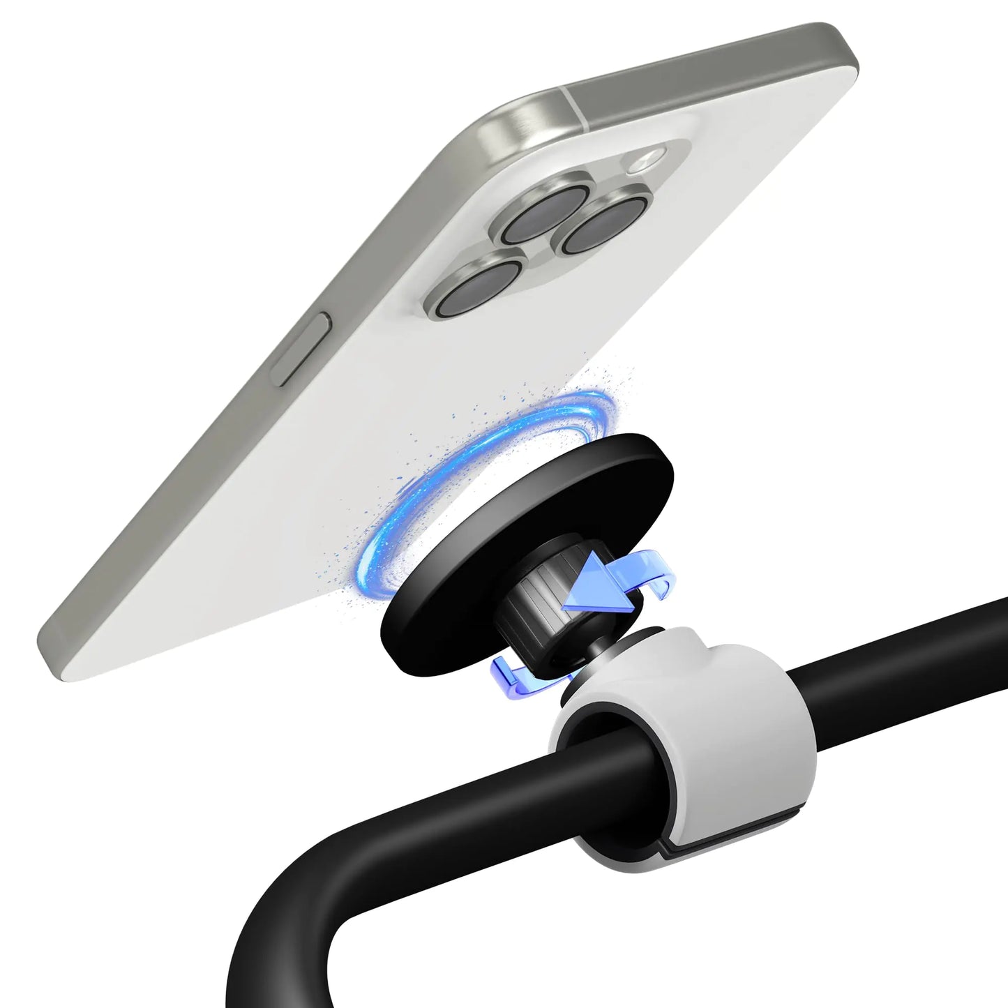 Seltureone Magnetic Phone Holder for Stroller,Magnetic Cell Phone Holder for Walking Strollers Compatible with MagSafe - Black by Endo33 Markets