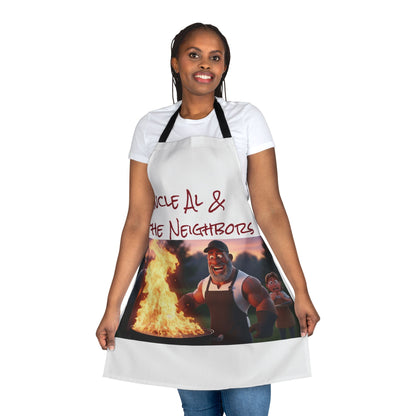 Grill Master Apron — "Uncle Al & The Neighbors" BBQ Chef Apron by Printify