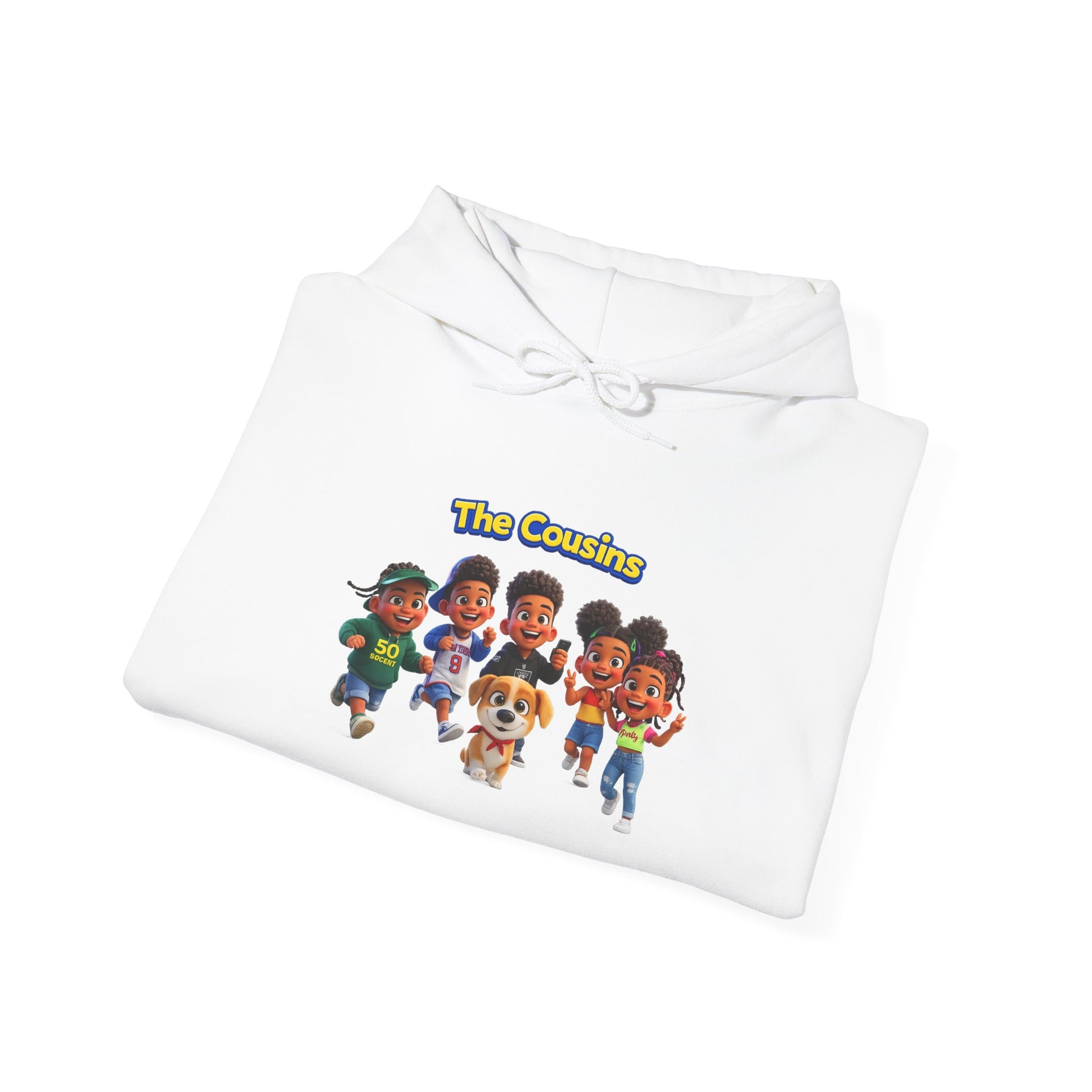 The Cousins Cartoon Crew Hoodie — Cute Family Graphic Pullover by Printify
