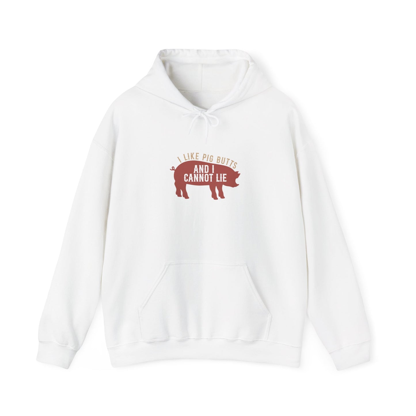 Pig Lover Hoodie – "I Like Pig Butts and I Cannot Lie" Graphic Sweatshirt by Printify
