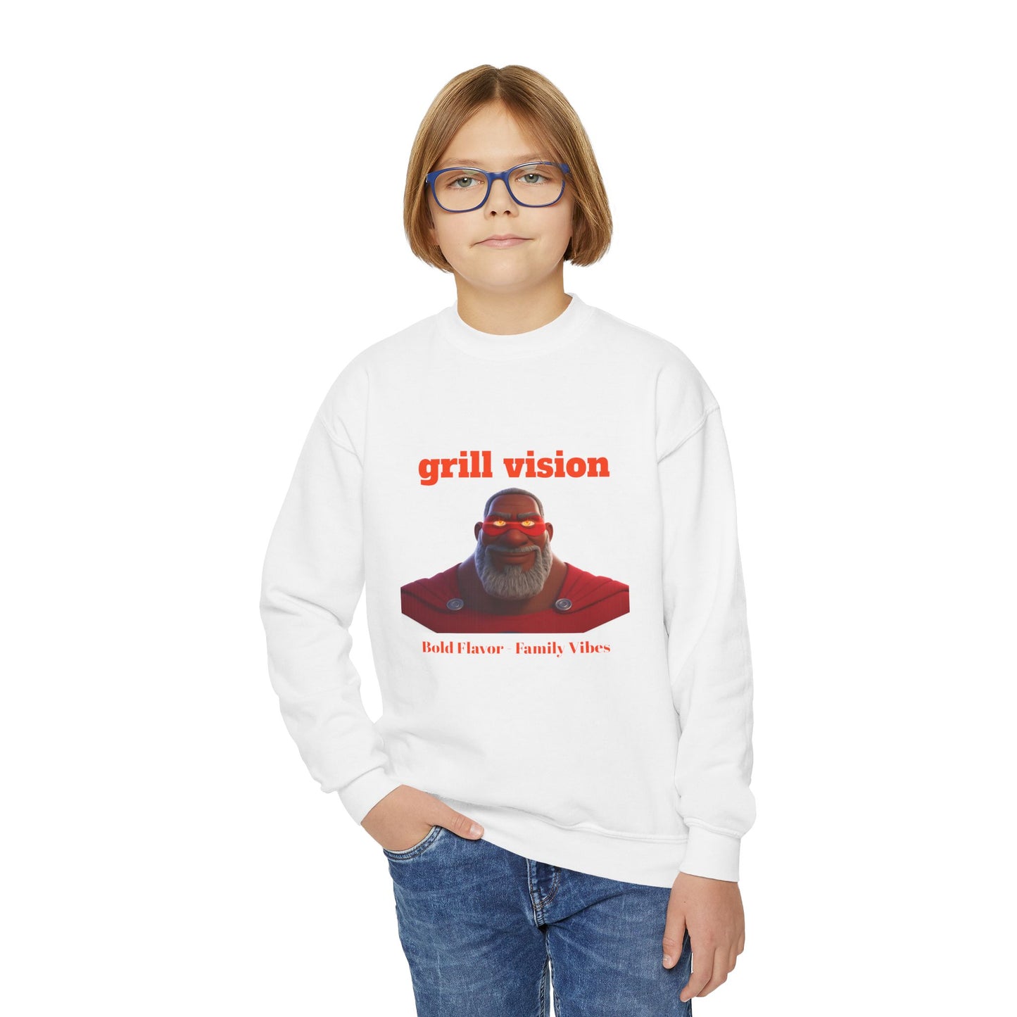 Youth Crewneck Sweatshirt by Printify