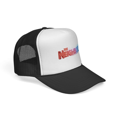 Trucker Cap — Retro "Neighbors" Ombre Logo Mesh Hat by Printify