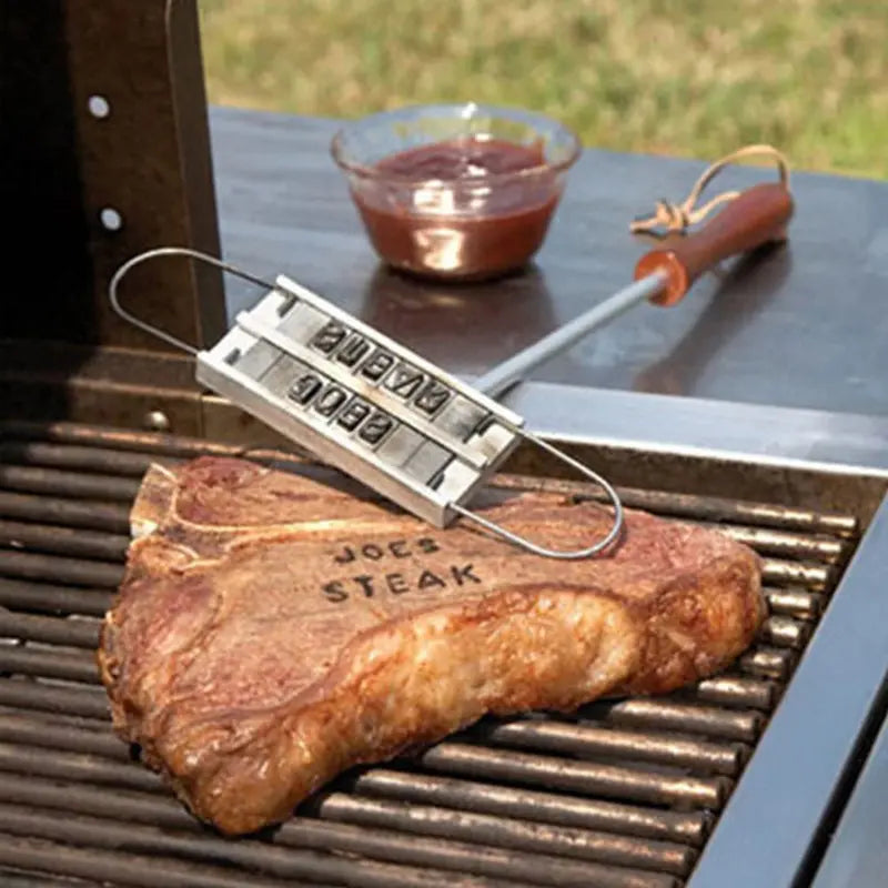 BBQ Branding Iron with 55 Letters for Grilling by Endo33 Markets