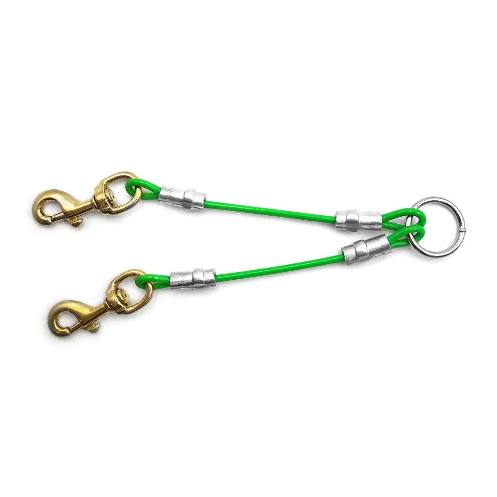 Dog Leash Splitter Coupler (2 Dog or 3 Dog) (Green 2 Dog)