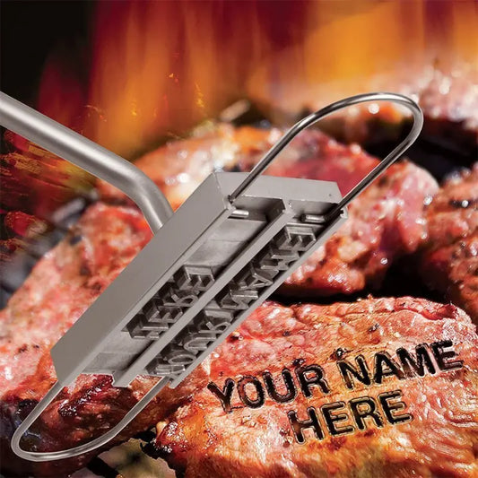 BBQ Branding Iron with 55 Letters for Grilling by Endo33 Markets