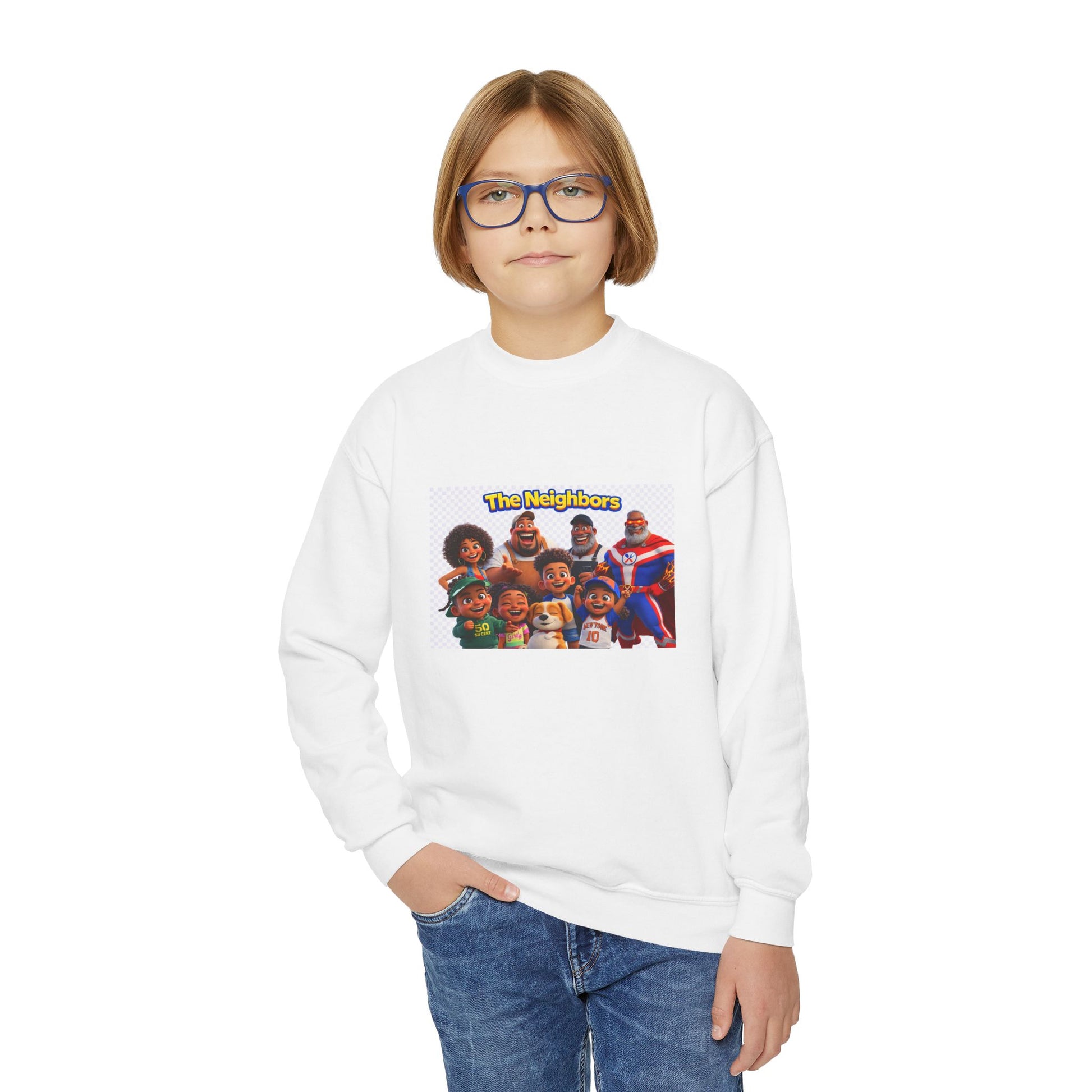 Youth Crewneck Sweatshirt by Printify