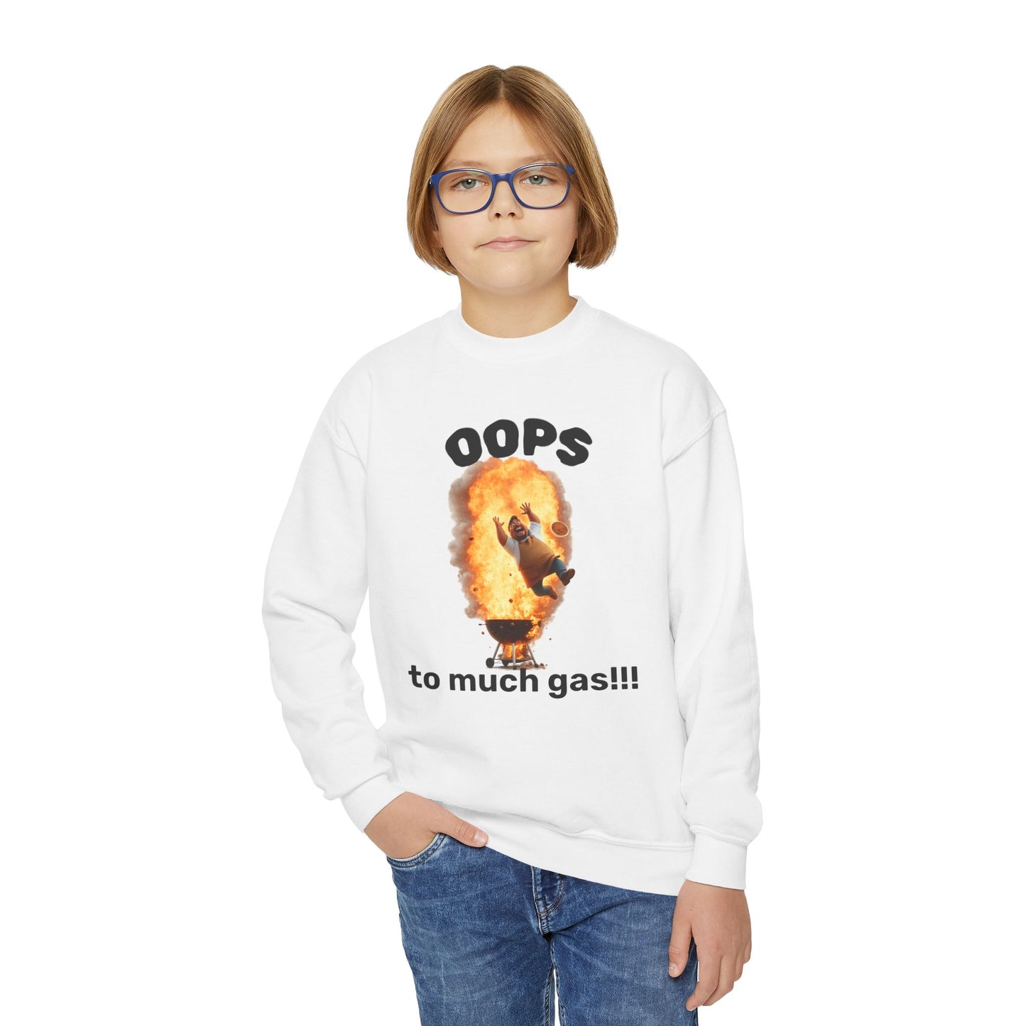 Youth Crewneck Sweatshirt by Printify