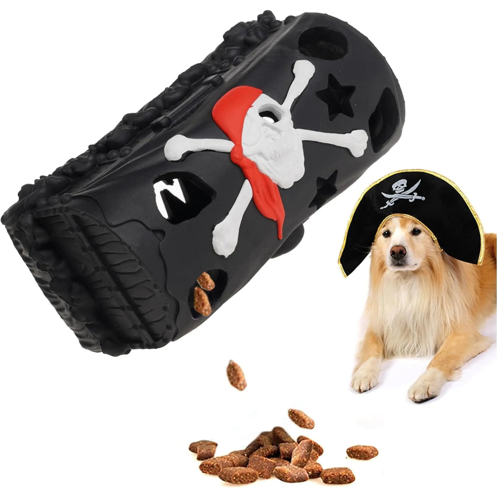 LapDog New Pirate Treasure Chest Interactive Dog Toys Fun Puzzle Toys for Small Medium Large Dogs Dog Chew Toys for Teething Training Dog Enrichment Toys (Treasure Chest Large)