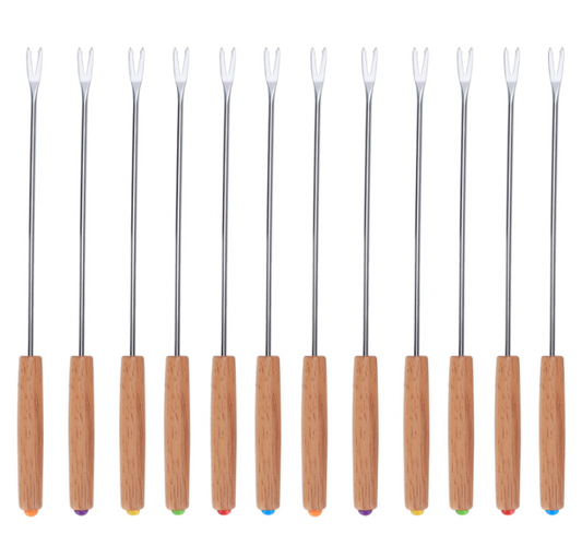 12-Piece Stainless Steel BBQ Skewers Set by Endo33 Markets