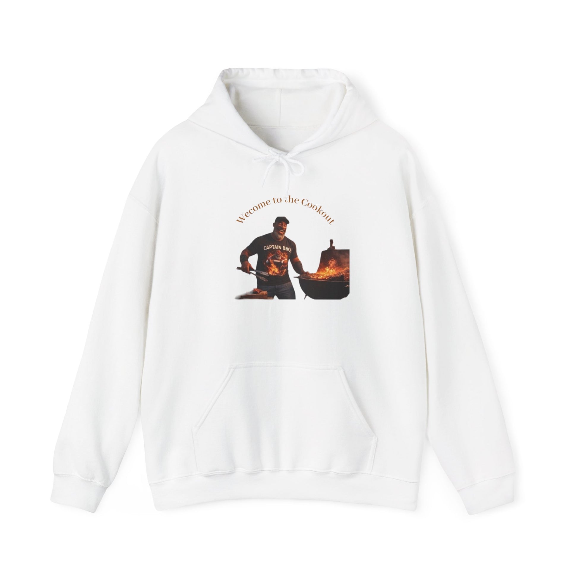 Hoodie — "No Smoke in the Kitchen" Grilling Chef Graphic Sweatshirt by Printify