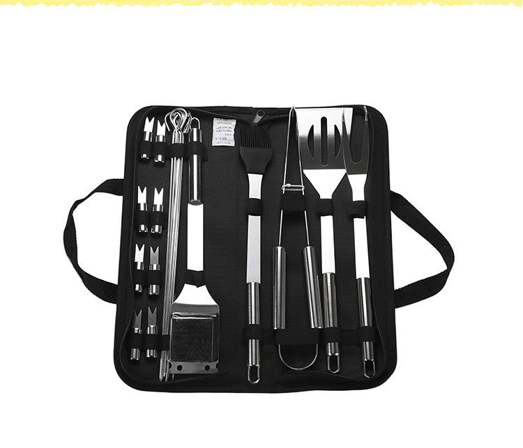 20-Piece Stainless Steel BBQ Tool Set for Grilling by Endo33 Markets