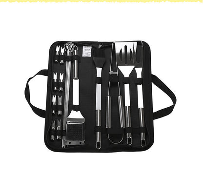 20-Piece Stainless Steel BBQ Tool Set for Grilling by Endo33 Markets