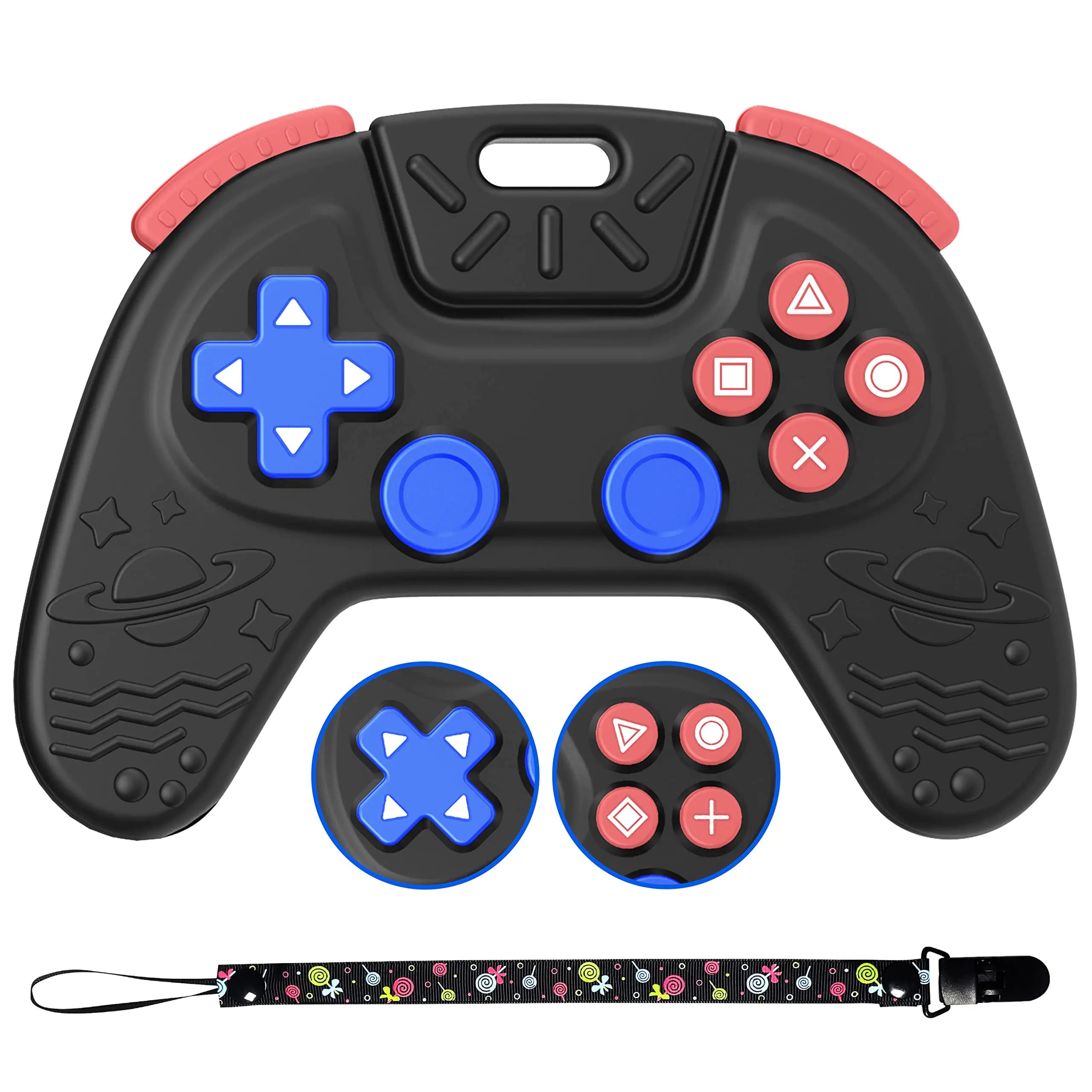 Silicone Baby Teething Toys Baby Toys 0-6 Months Baby Toys 6 to 12 Months Remote Game Controller Teething Toys for Babies 0-12 Months Soothe Gum Baby Chew Toys BPA Free Toys (Game Controller) 2