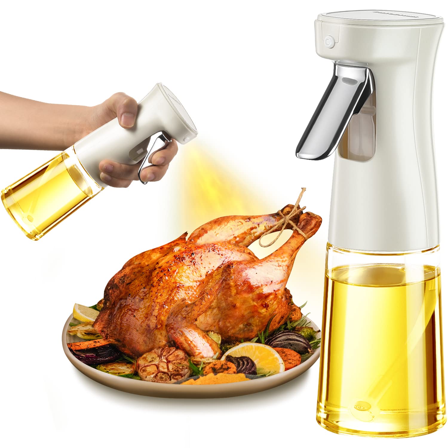 240ml Glass Olive Oil Sprayer Mister Kitchen Gadgets Accessories for Air Fryer Canola Oil Spritzer Widely Used for Salad Making Baking Frying BBQ Cooking by Endo33 Markets