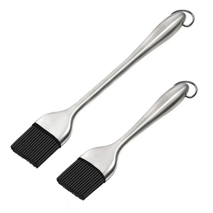 Silicone BBQ Brush with Stainless Steel Handle by Endo33 Markets