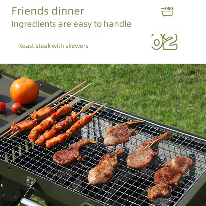 Large Portable Folding BBQ Grill for Outdoor Camping by Endo33 Markets