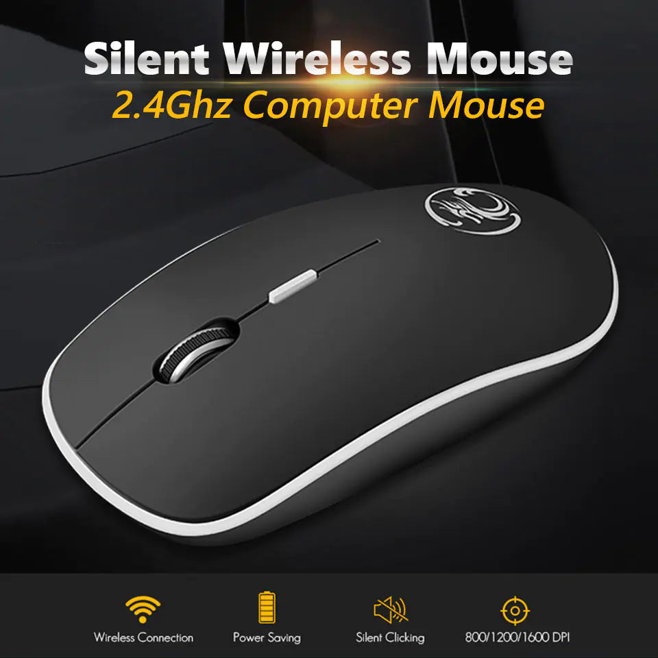 Wireless Ergonomic Optical Mouse for PC and Mac