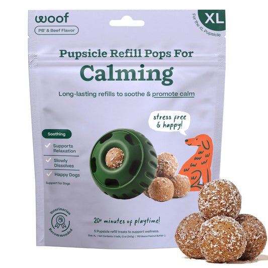 WOOF Pupsicle Refill Pops for Calming - Calming Dog Treats - Long-Lasting Refills for The Pupsicle Toy to Promote Calm - Magnesium for Dogs- XL Pops - 5 Count by Endo33 Markets