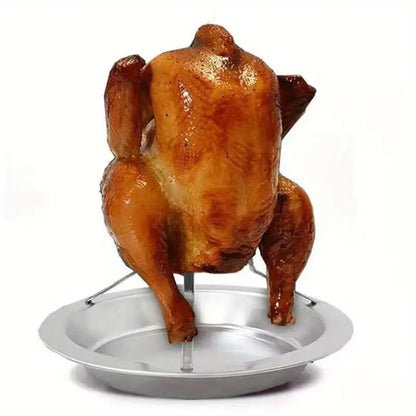 Stainless Steel Chicken Roaster Rack for BBQ & Turkey by Endo33 Markets