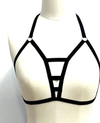 Gothic Body Harness Lingerie Outfit