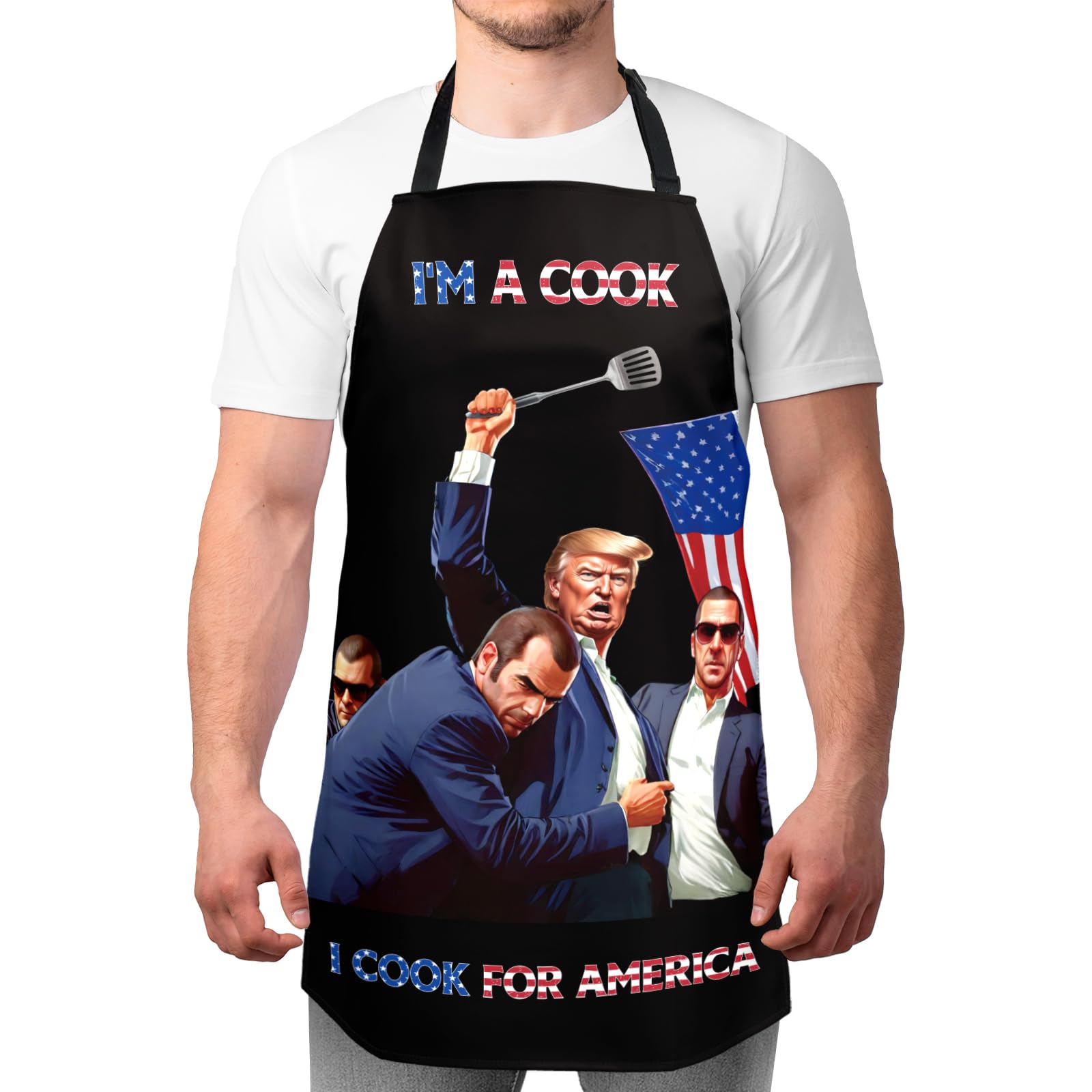 A AIFAMY Funny Men Cooking Grilling Aprons Belly BBQ Funny Gag Gifts for Christmas White Elephant Gift Exchange (Black One Size) by Endo33 Markets