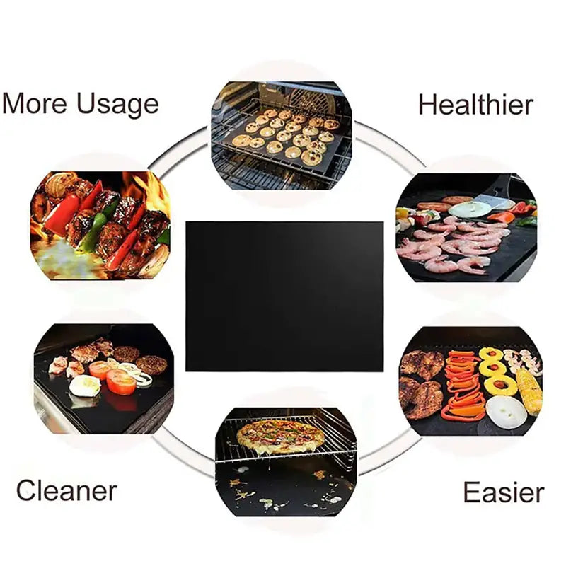 Non-Stick Grill Mat for BBQ and Outdoor Cooking by Endo33 Markets