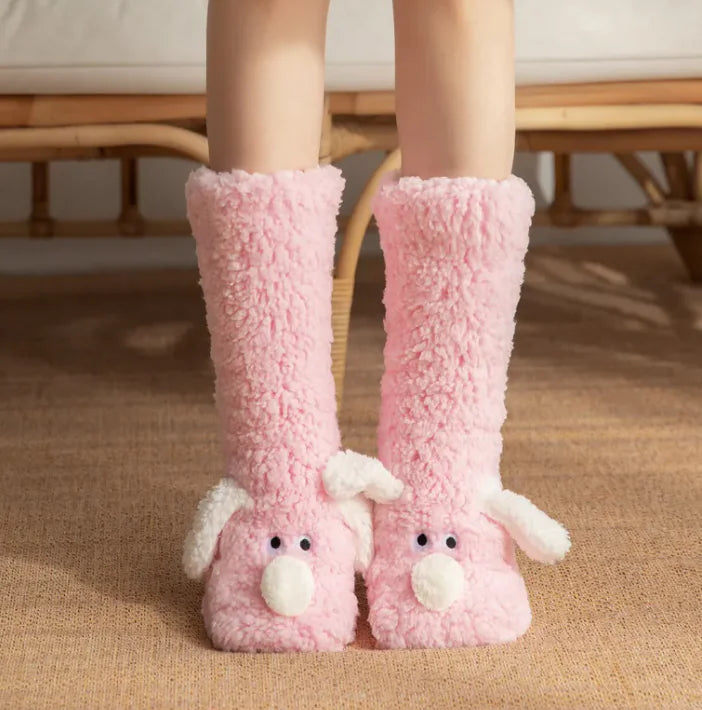 Women’s Plush Dog Socks by Endo33 Markets