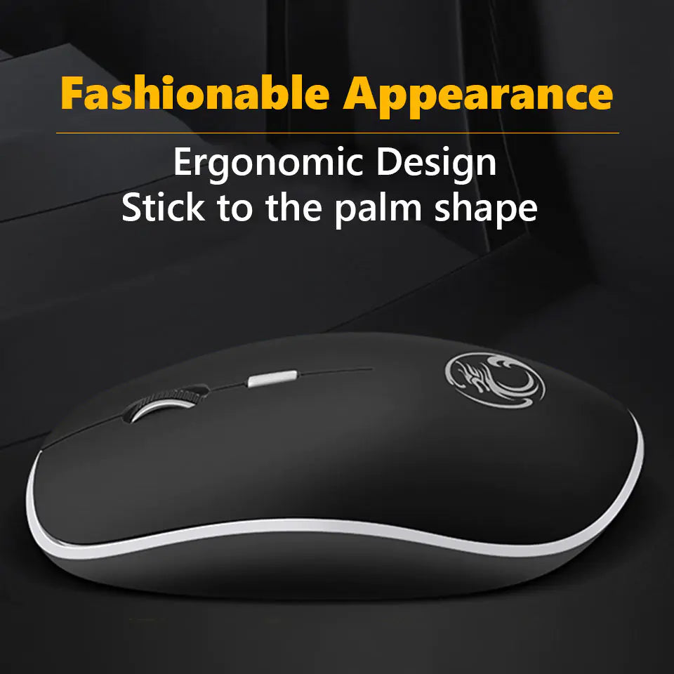 Wireless Ergonomic Optical Mouse for PC and Mac